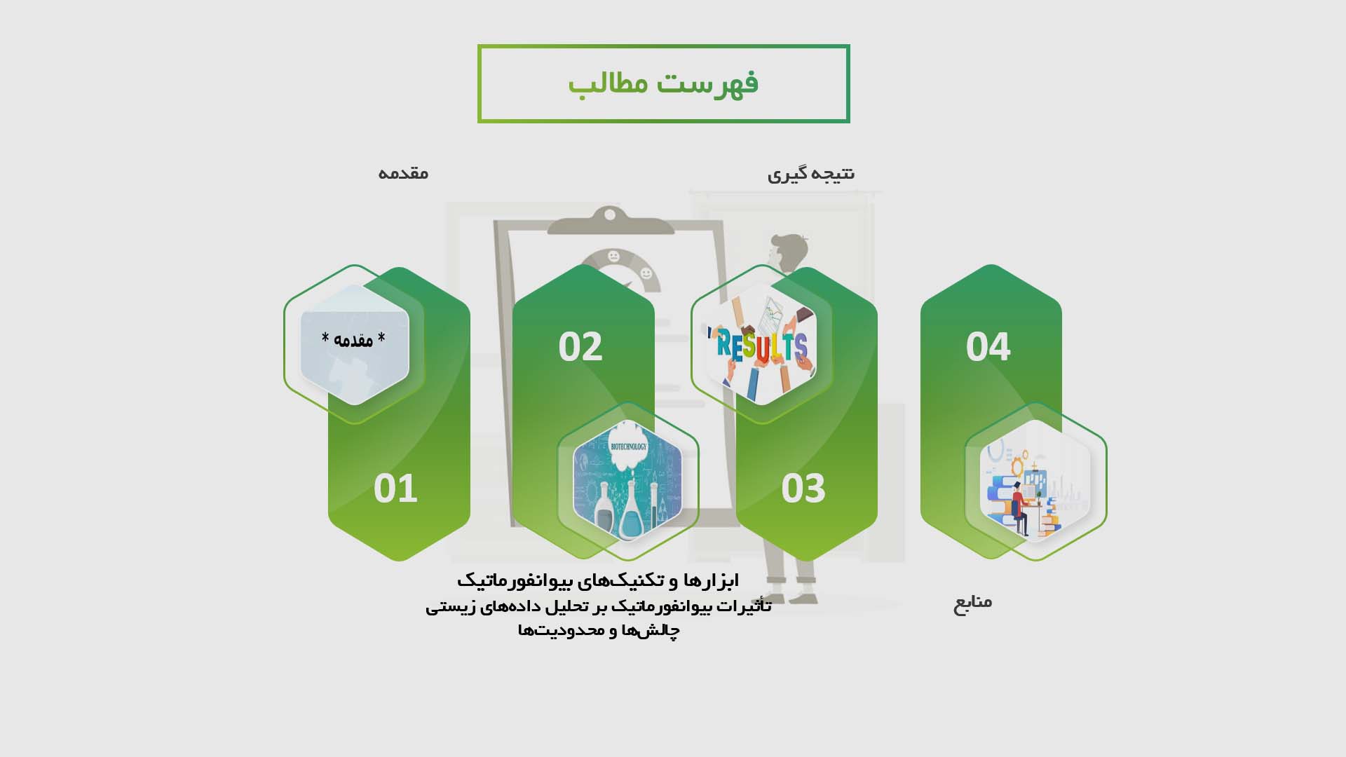 پاورپوینت مطالعه تأثیرات بیوانفورماتیک بر تحلیل داده‌های زیستی